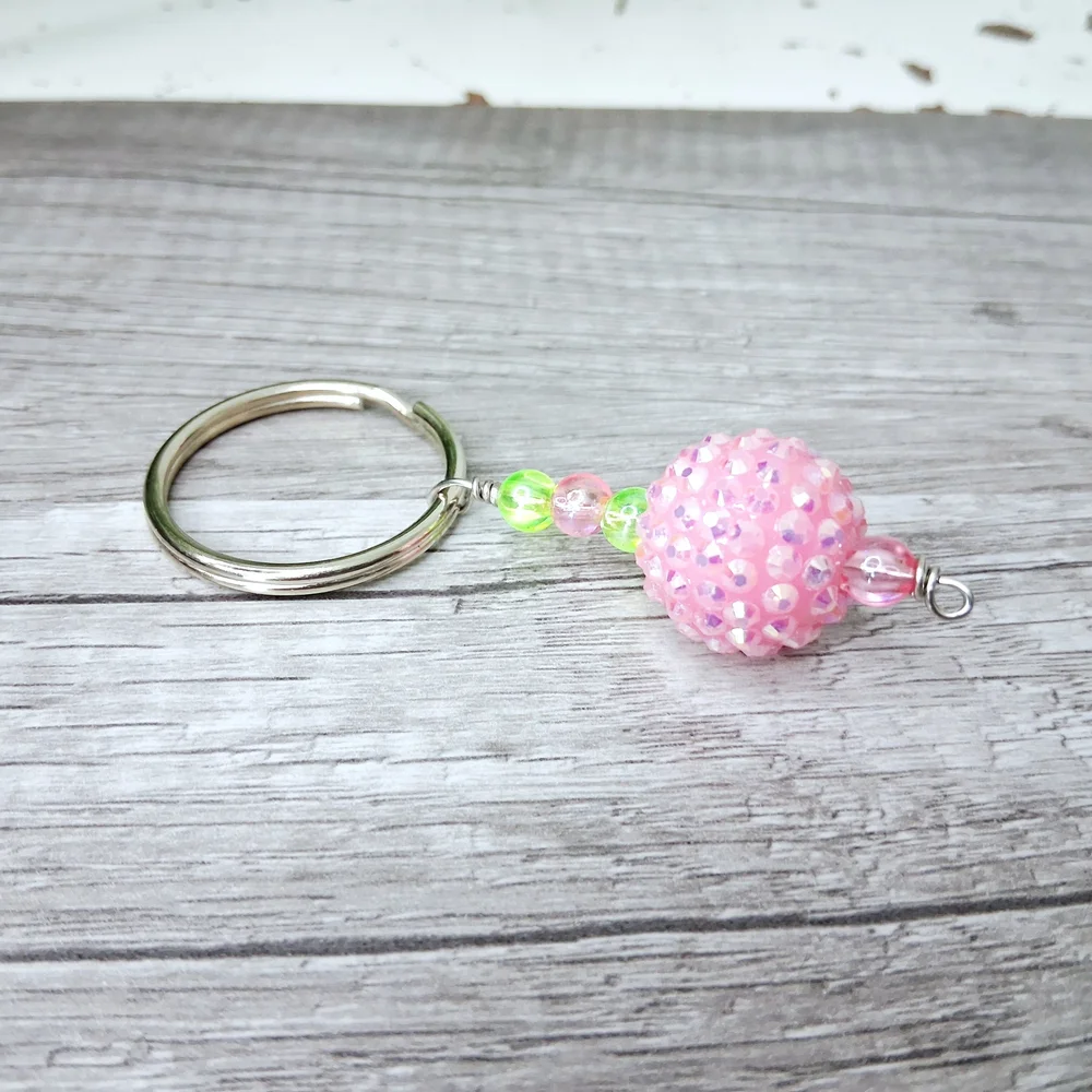 Wholesale Vibrant Beaded Keychain Collection, 12 Piece